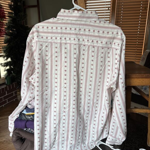 VIntage 90s Fink Classics Mens Shirt Plaid Red Flannel Button Up Medium USA - Picture 4 of 6